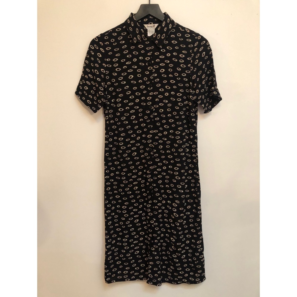 VINTAGE Imagino Button Down Printed Dress Size 6